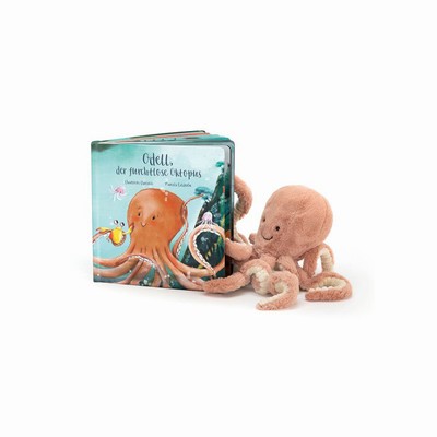 Jellycat Odell Der Furchtlose Oktopus Buch and Odell Octopus Little UK | 94750EXDR